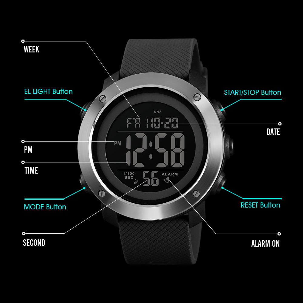 Foto 7 pulgar | Venta Internacional - Reloj Yooten Waterproof Digital De 46 Mm Para Hombre