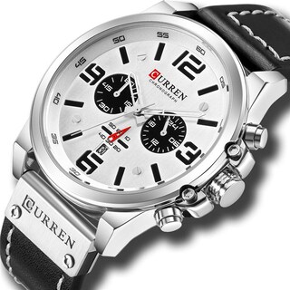 Foto 2 | Venta Internacional - Reloj Mastop Para Hombre, Resistente Al Agua, 30 M, Con Correa De Piel Y Funda De 45 Mm