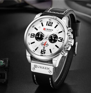Foto 4 | Venta Internacional - Reloj Mastop Para Hombre, Resistente Al Agua, 30 M, Con Correa De Piel Y Funda De 45 Mm