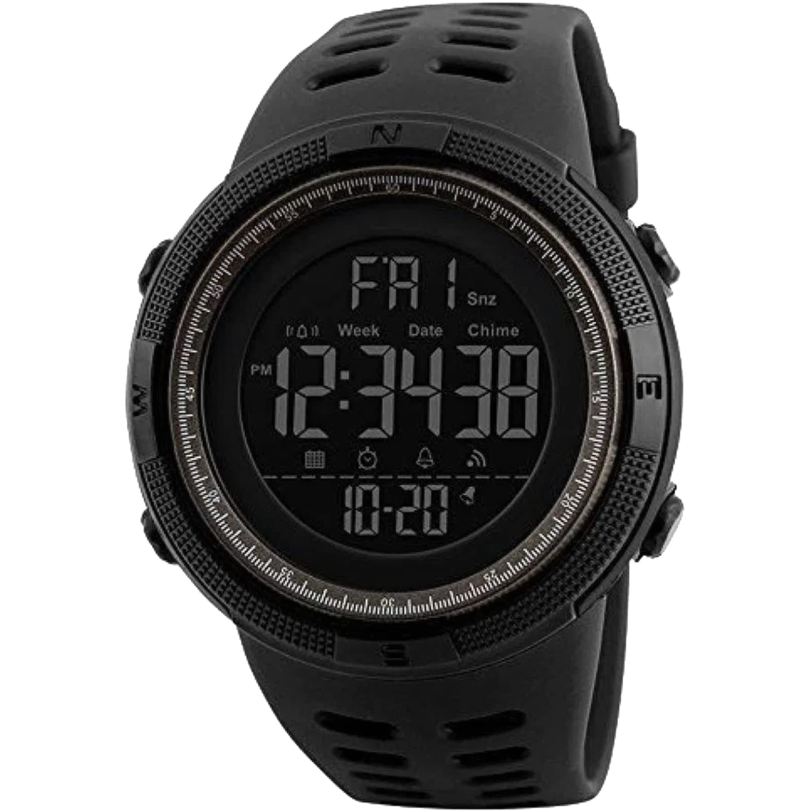 Venta Internacional - Reloj Digital Burk 1251bk De Cuarzo Para Hombre, Resistente Al Agua Hasta 50 M