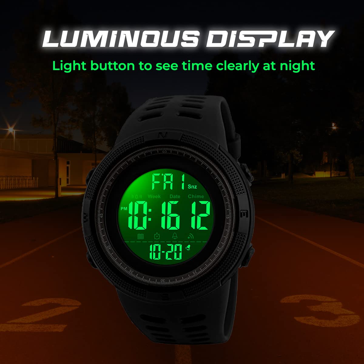 Foto 5 pulgar | Venta Internacional - Reloj Digital Burk 1251bk De Cuarzo Para Hombre, Resistente Al Agua Hasta 50 M