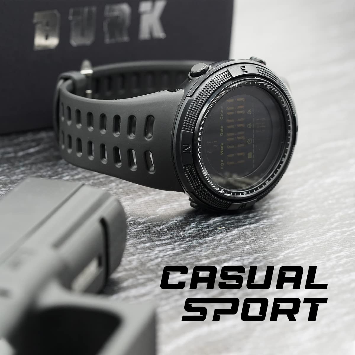 Foto 6 pulgar | Venta Internacional - Reloj Digital Burk 1251bk De Cuarzo Para Hombre, Resistente Al Agua Hasta 50 M