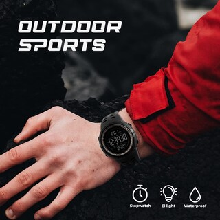 Foto 7 | Venta Internacional - Reloj Digital Burk 1251bk De Cuarzo Para Hombre, Resistente Al Agua Hasta 50 M