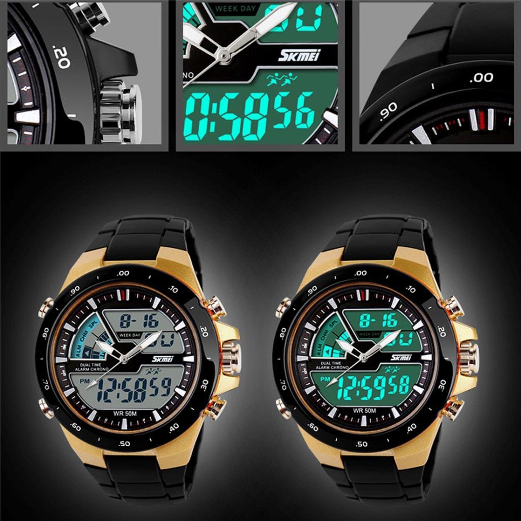 Foto 5 pulgar | Venta Internacional - Reloj Deportivo Skmei Con Doble Zona Horaria Analógico-digital Para Hombre