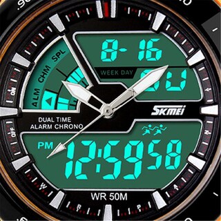 Foto 6 | Venta Internacional - Reloj Deportivo Skmei Con Doble Zona Horaria Analógico-digital Para Hombre