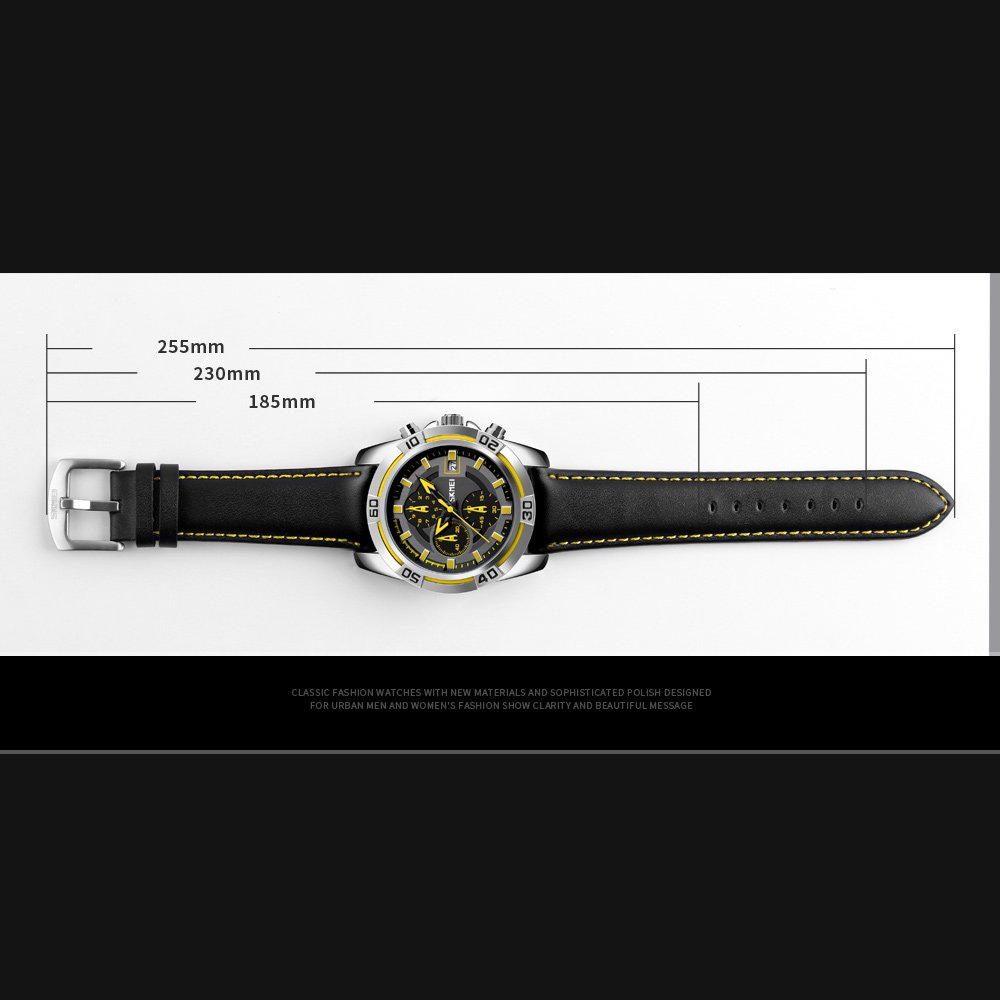 Foto 7 pulgar | Venta Internacional - Reloj De Pulsera Skmei Chronograph Date 30 M De Piel Impermeable Para