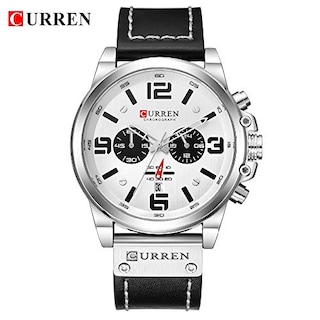 Foto 3 | Venta Internacional - Reloj Curren White Chronograph Fashion Trend, 3 Bar, De Resina Acuosa