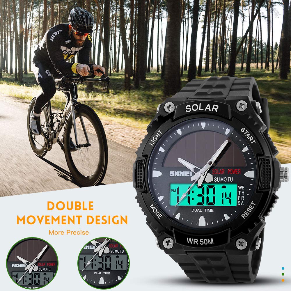 Foto 5 pulgar | Venta Internacional - Reloj Skmei Para Hombre, Solar, Deportivo, Impermeable, Doble Hora, Digital