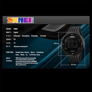 Foto 5 | Venta Internacional - Reloj Deportivo Skmei Military 50m Impermeable Digital Led