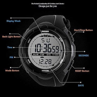 Foto 4 | Venta Internacional - Reloj Cronógrafo Skmei Para Hombre, Deportes De Escalada, Alarma, Resistente Al Agua