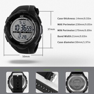 Foto 7 | Venta Internacional - Reloj Cronógrafo Skmei Para Hombre, Deportes De Escalada, Alarma, Resistente Al Agua