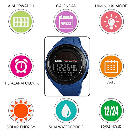 Foto 2 | Venta Internacional - Reloj Skmei Solar Digital Sports Para Hombre, 50 M, Resistente Al Agua