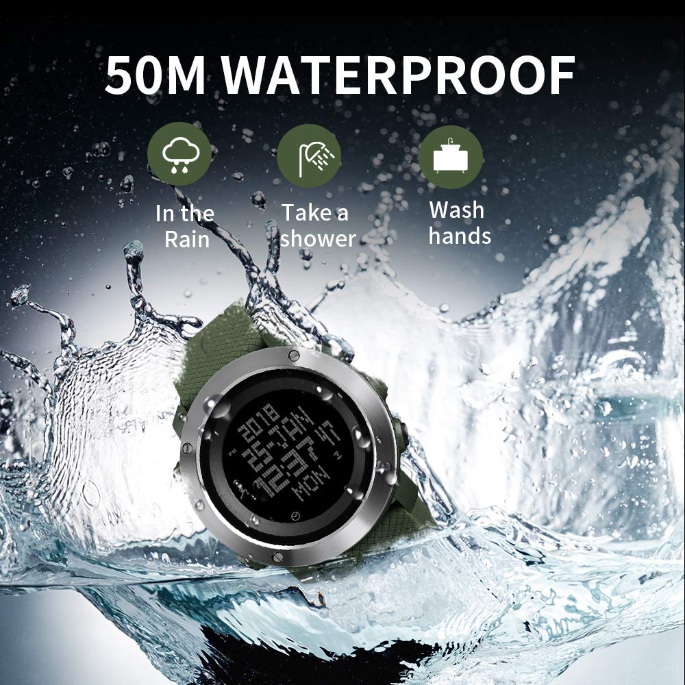 Foto 7 pulgar | Venta Internacional - Reloj Deportivo Digital Skmei Con Brújula Para Hombre, 50 M, Resistente Al Agua
