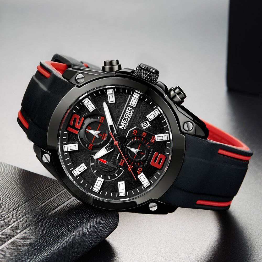 Foto 4 pulgar | Venta Internacional - Reloj Megir Military Sport Quartz Para Hombre Con Cronógrafo