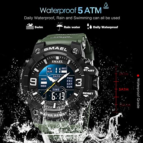 Foto 7 pulgar | Venta Internacional - Reloj Smael Cronómetro Deportivo Militar Multifunción para Hombre