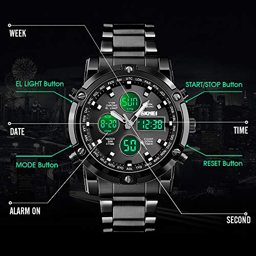 Foto 7 pulgar | Venta Internacional - Reloj De Pulsera Skmei Impermeable Militar Analógico Digital Para Hombre