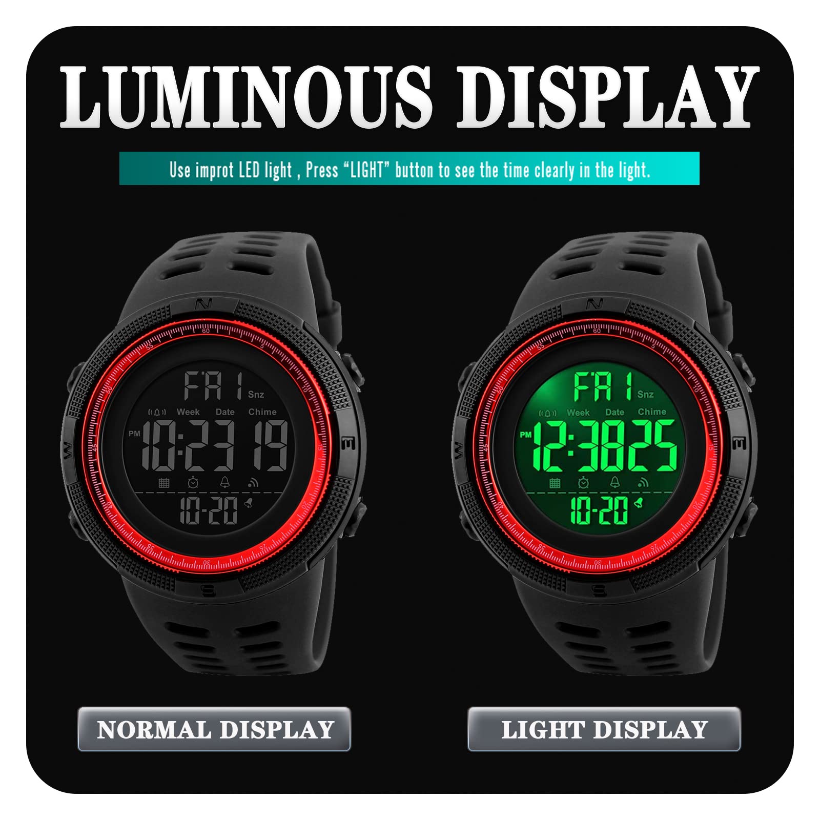 Foto 8 pulgar | Venta Internacional - Reloj Deportivo Digital Led Skmei Resistente al Agua 50 m para Hombre