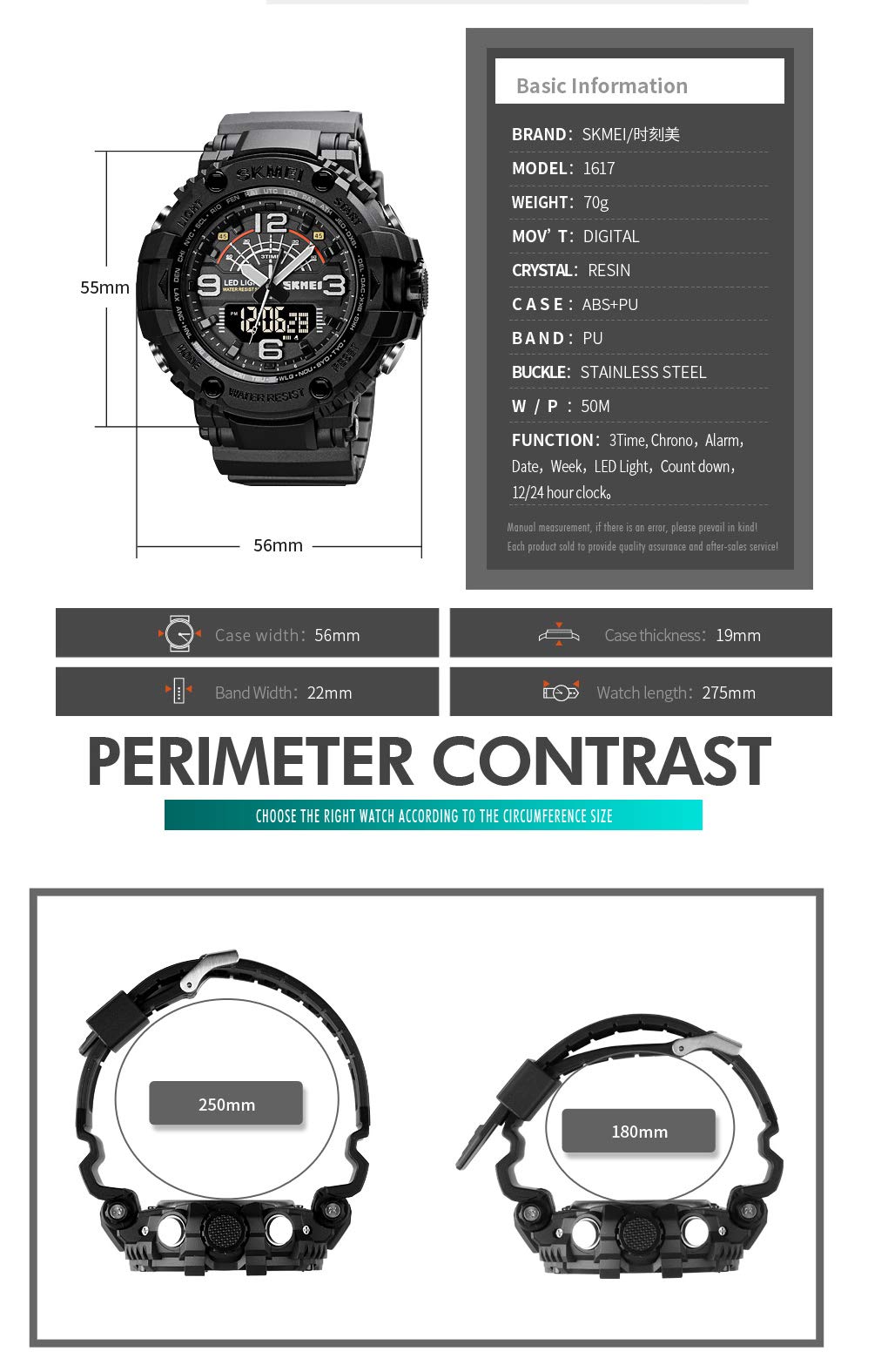 Foto 6 pulgar | Venta Internacional - Reloj Deportivo Gosasa Analógico Digital Led 50 M Resistente Al Agua Para Hombre