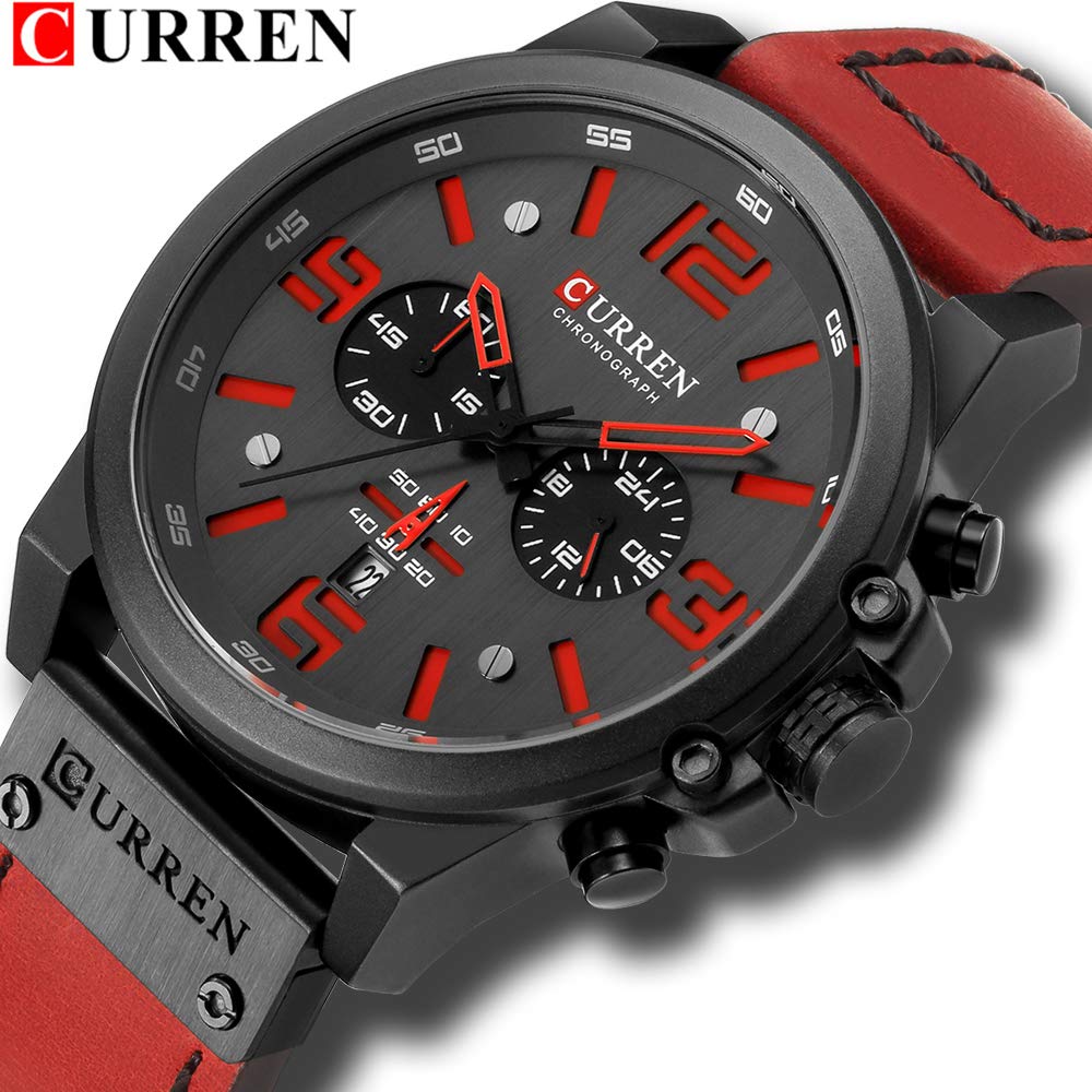 Foto 3 pulgar | Venta Internacional - Reloj Curren de Cuero Impermeable Militar Marca de Lujo para Hombre