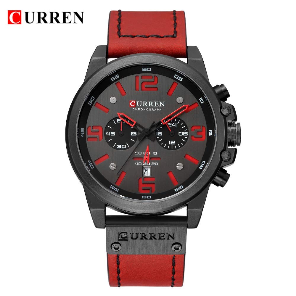 Foto 4 pulgar | Venta Internacional - Reloj Curren de Cuero Impermeable Militar Marca de Lujo para Hombre