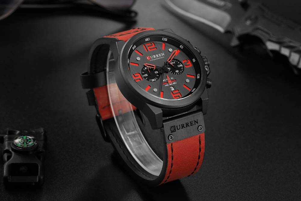 Foto 5 pulgar | Venta Internacional - Reloj Curren de Cuero Impermeable Militar Marca de Lujo para Hombre