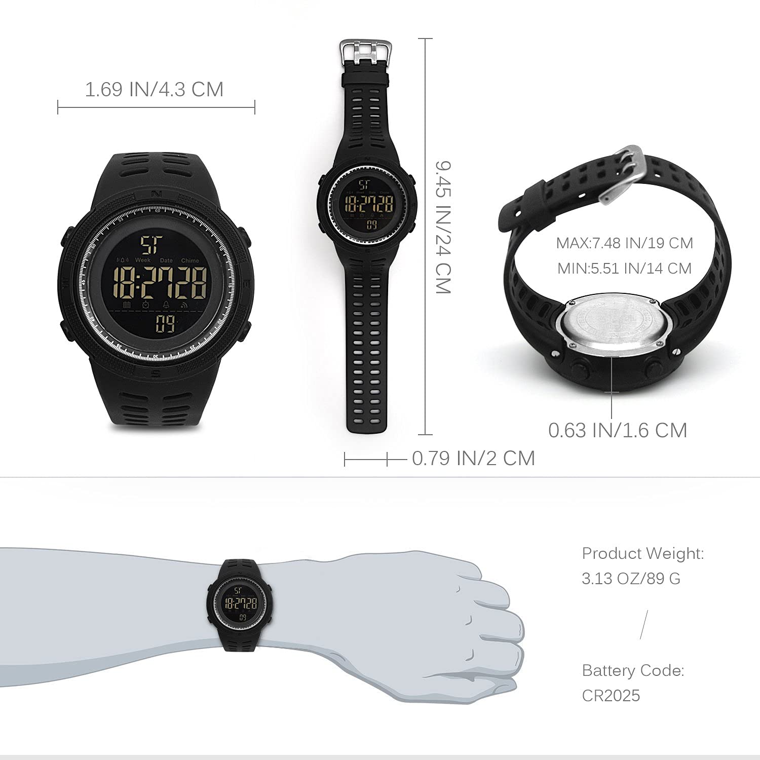 Foto 6 | Venta Internacional - Reloj Deportivo Skmei Sshock Digital Chronograph Para Hombre