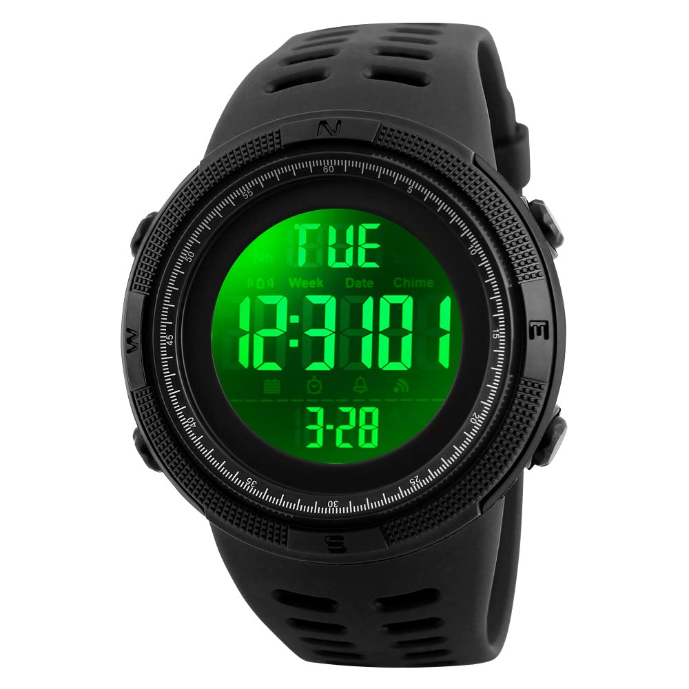 Venta Internacional - Reloj Pasnew Con Pantalla Grande Para Hombre, Resistente Al Agua, 50 M, Con Alarma