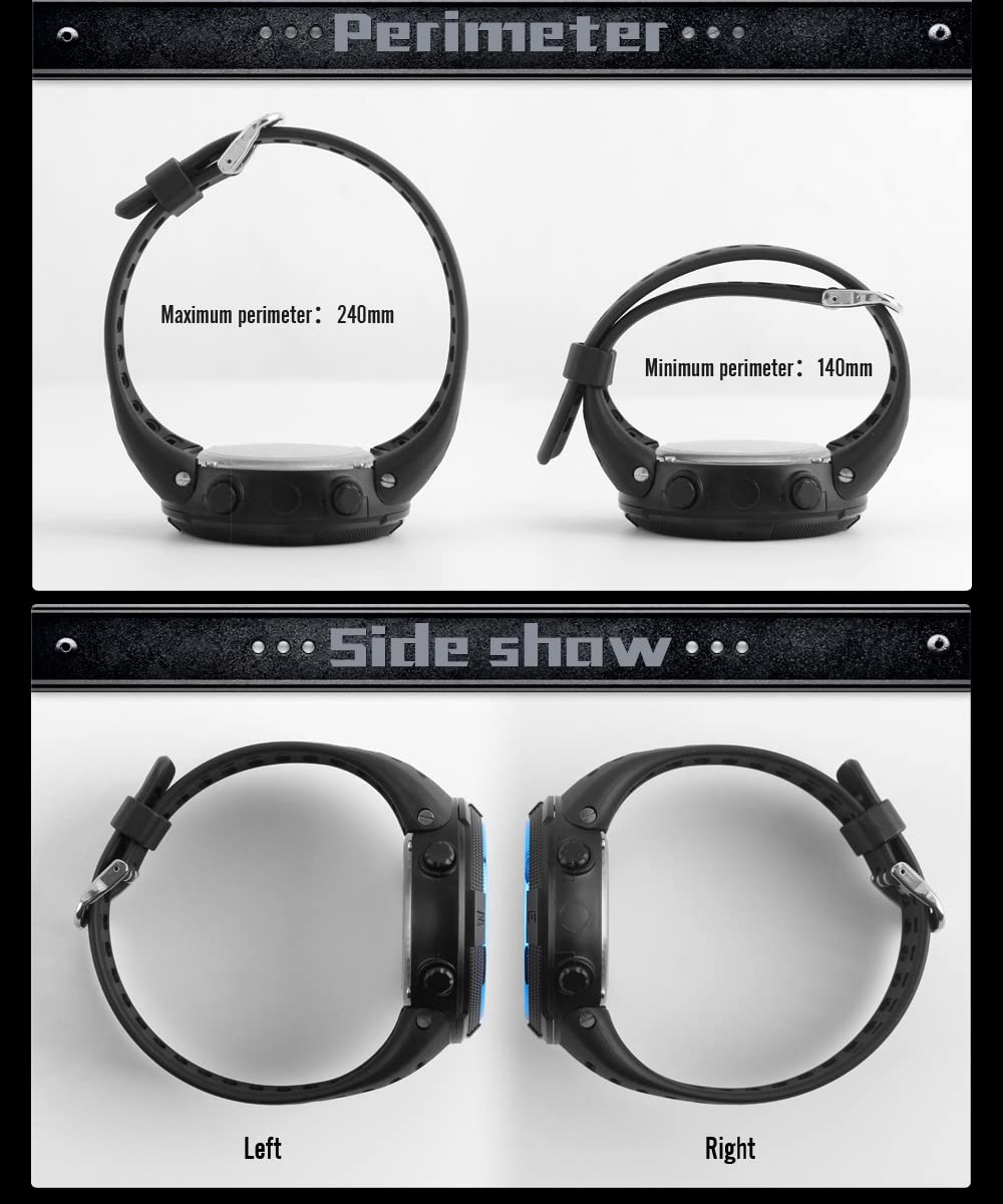 Foto 6 pulgar | Venta Internacional - Reloj Pasnew Con Pantalla Grande Para Hombre, Resistente Al Agua, 50 M, Con Alarma