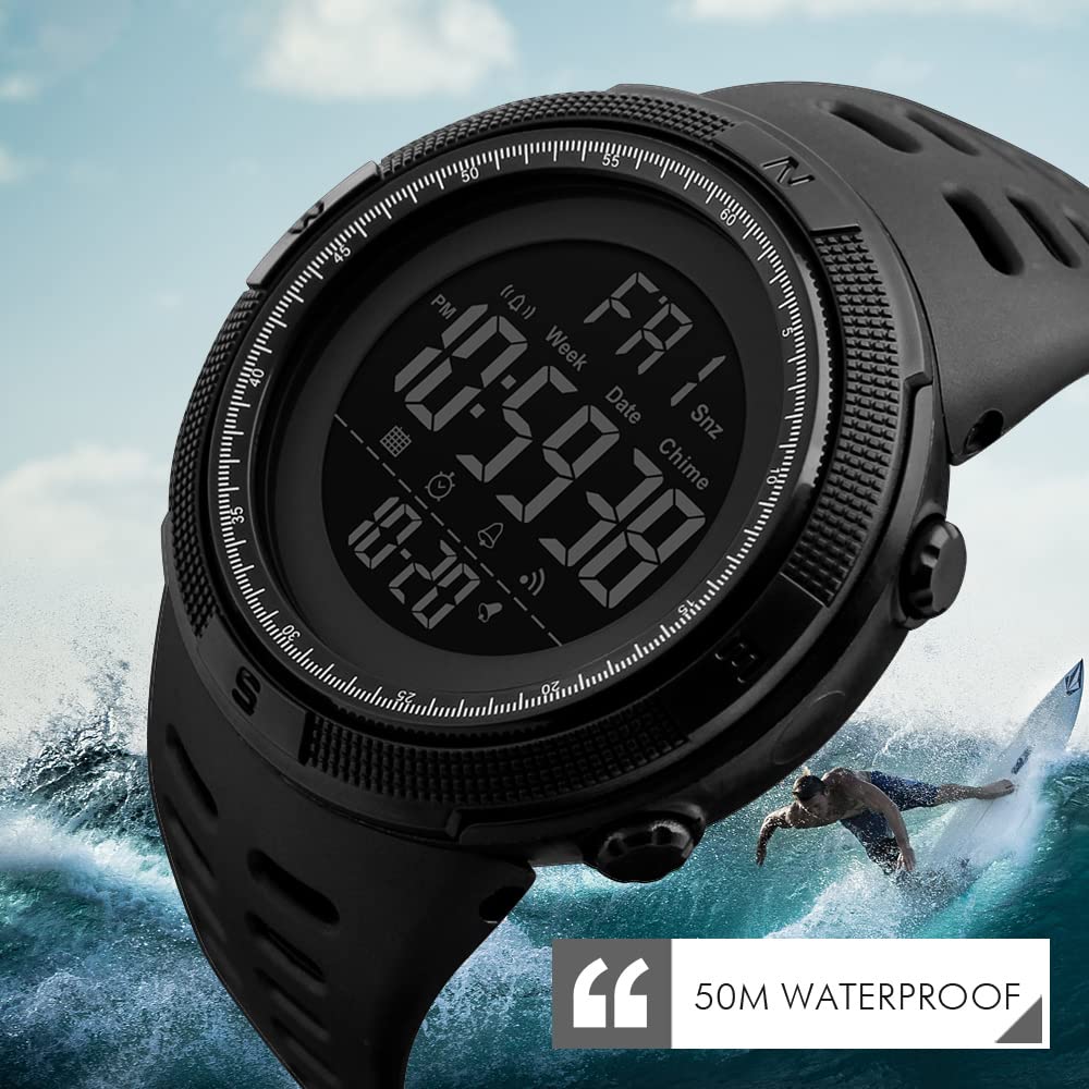 Foto 7 pulgar | Venta Internacional - Reloj Pasnew Con Pantalla Grande Para Hombre, Resistente Al Agua, 50 M, Con Alarma