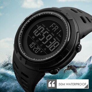 Foto 6 | Venta Internacional - Reloj Pasnew Con Pantalla Grande Para Hombre, Resistente Al Agua, 50 M, Con Alarma