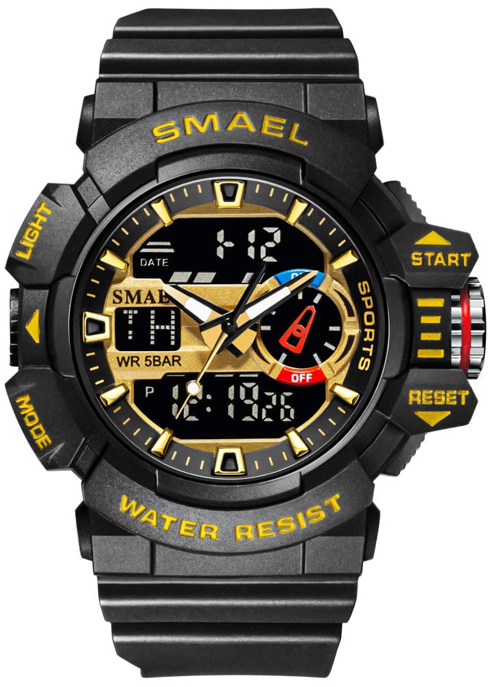 Foto 2 pulgar | Venta Internacional - Reloj Deportivo Carlien Para Hombre, Led, Cuarzo, Doble Pantalla, 50 M, Color Agua Rojo