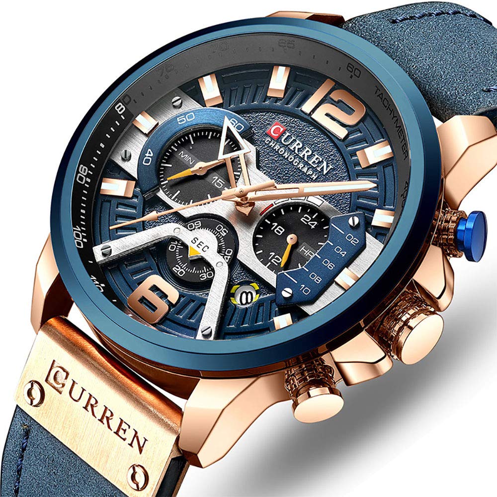 Foto 3 pulgar | Venta Internacional - Reloj Caowtan Fashion Military Para Hombre Con Correa De Piel Analógica