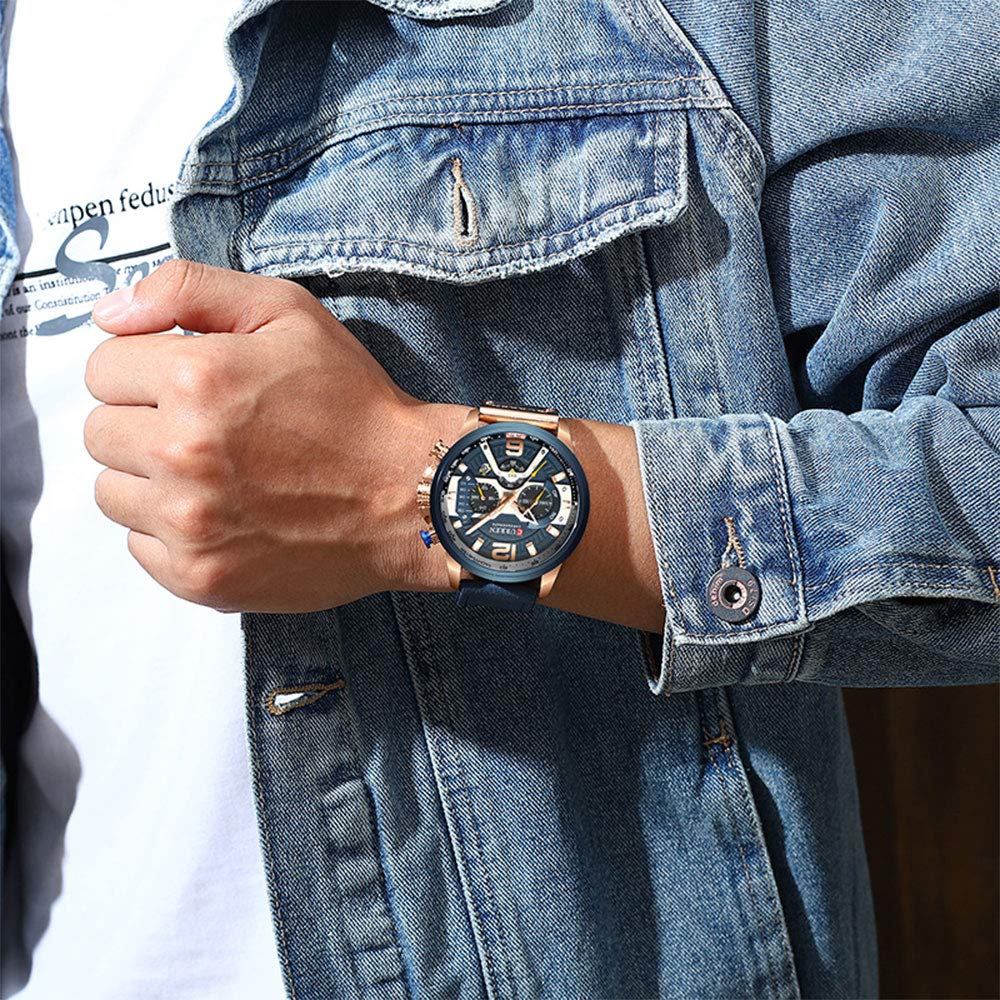 Foto 4 pulgar | Venta Internacional - Reloj Caowtan Fashion Military Para Hombre Con Correa De Piel Analógica