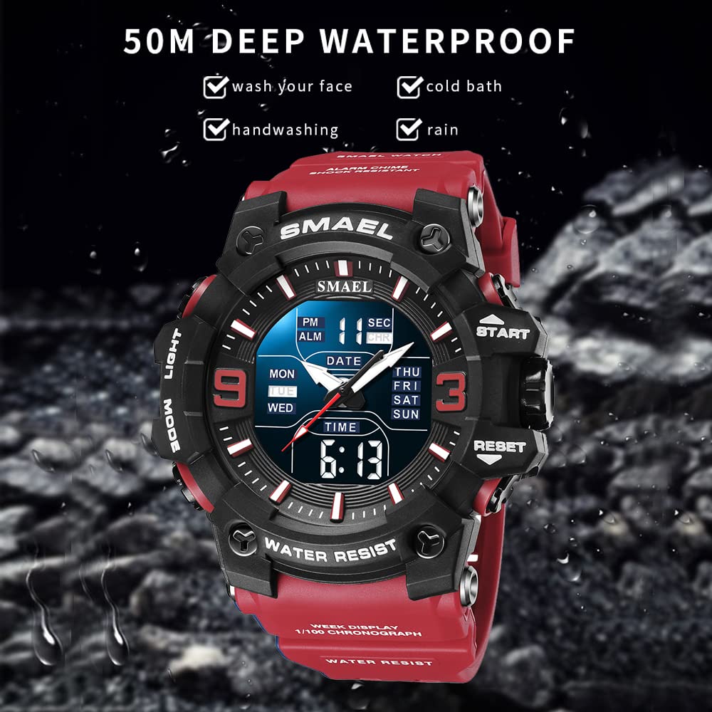 Foto 5 pulgar | Venta Internacional - Reloj Deportivo Smael Militar, Impermeable, Digital, Analógico, Led Ala