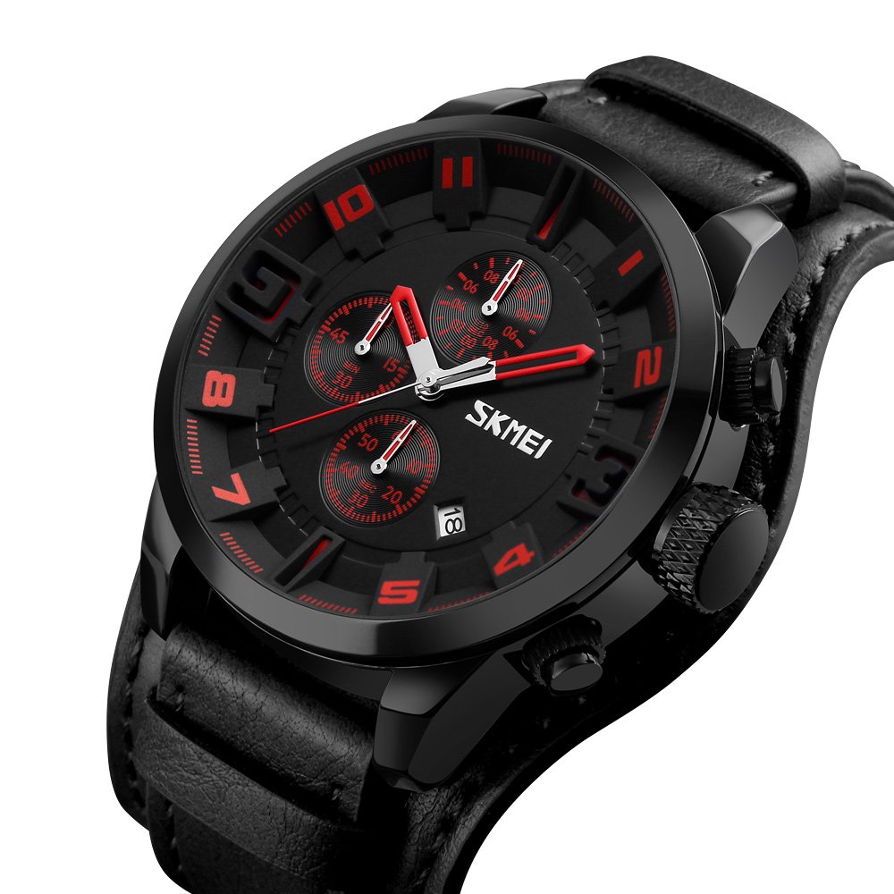 Foto 3 pulgar | Venta Internacional - Reloj Carlien Classic Leather Para Hombre Con Calendario Y Cronómetro