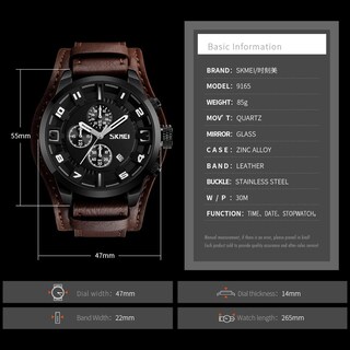 Foto 3 | Venta Internacional - Reloj Carlien Classic Leather Para Hombre Con Calendario Y Cronómetro