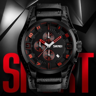 Foto 6 | Venta Internacional - Reloj Carlien Classic Leather Para Hombre Con Calendario Y Cronómetro