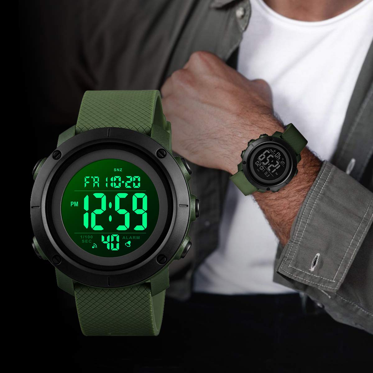 Foto 7 pulgar | Venta Internacional - Reloj L Lavaredo Digital Sports A Prueba De Agua Para Hombre