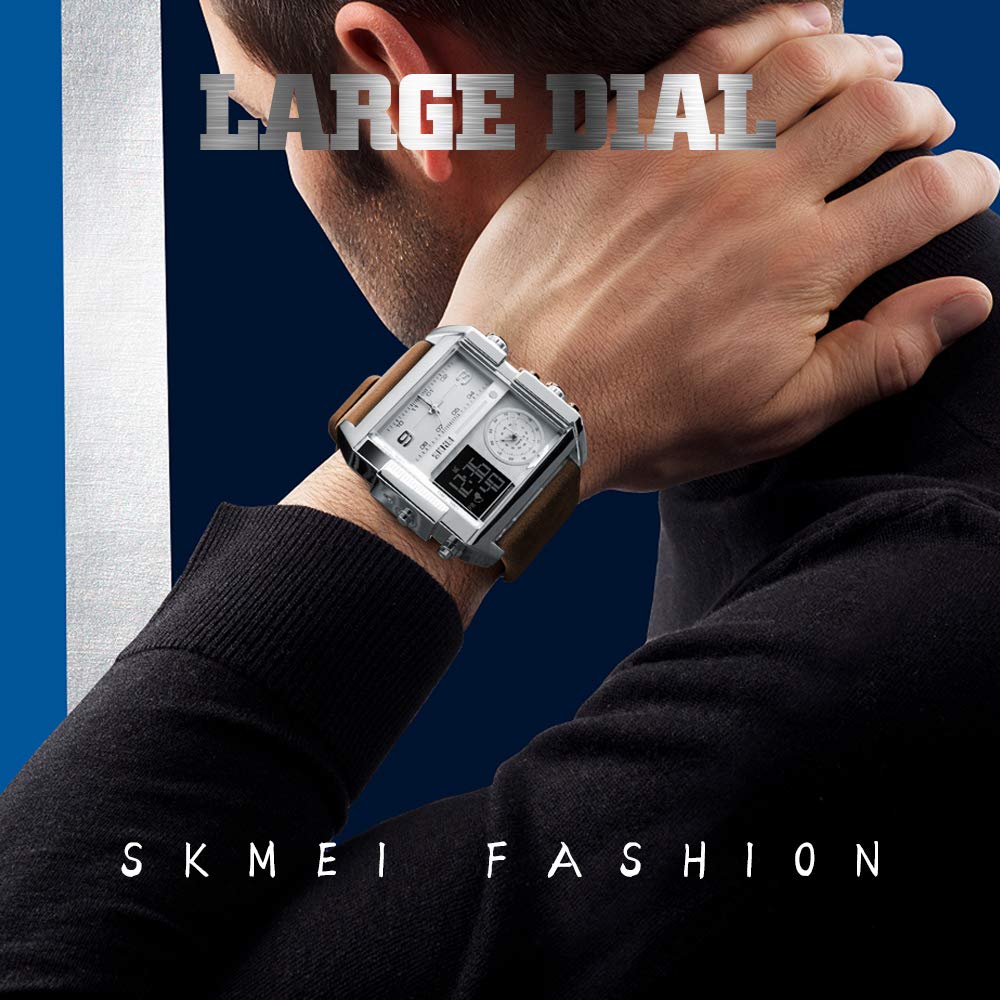 Foto 6 pulgar | Venta Internacional - Reloj Led Digital Deportivo Skmei, Cuadrado, Cara Grande, Analógico, Cuádruple