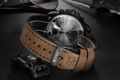 Foto 4 | Venta Internacional - Reloj De Pulsera Caowtan Military Para Hombre Con Correa De Piel Analógica