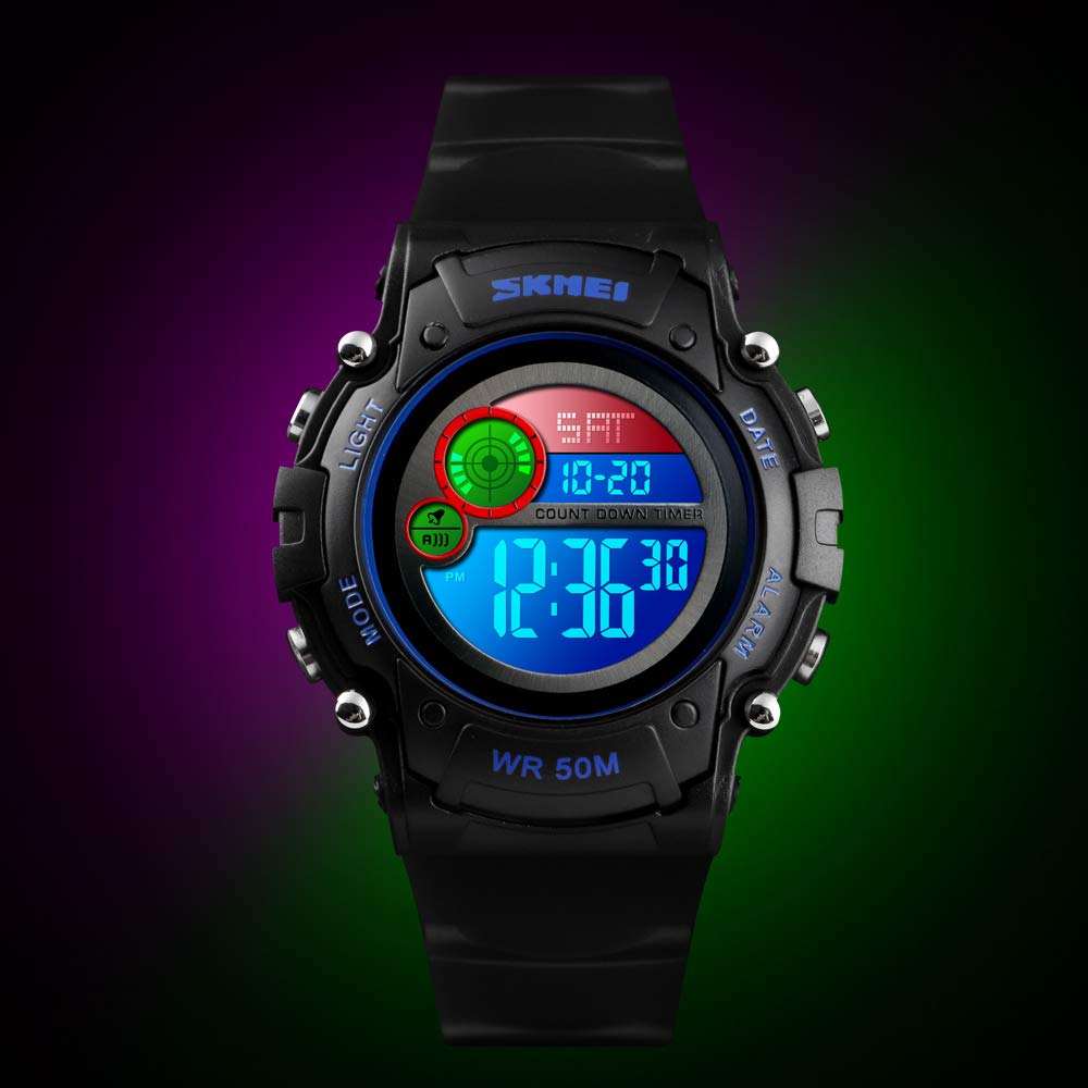 Foto 3 | Venta Internacional - Reloj Led Digital Impermeable Iwoch Para Niños De 5 A 12 Años, Color Cian