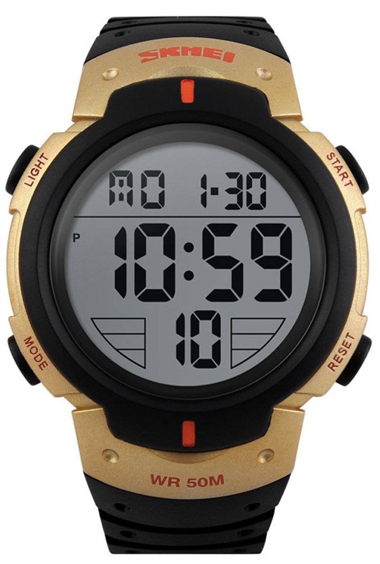 Venta Internacional - Reloj Led Skmei Carlien Para Hombre, Deportes Al Aire Libre, Dorado