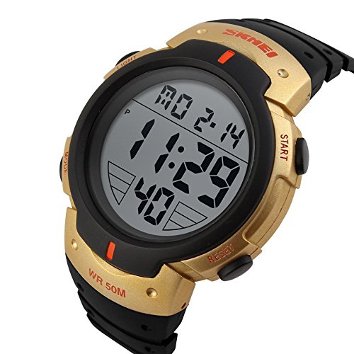Foto 3 pulgar | Venta Internacional - Reloj Led Skmei Carlien Para Hombre, Deportes Al Aire Libre, Dorado
