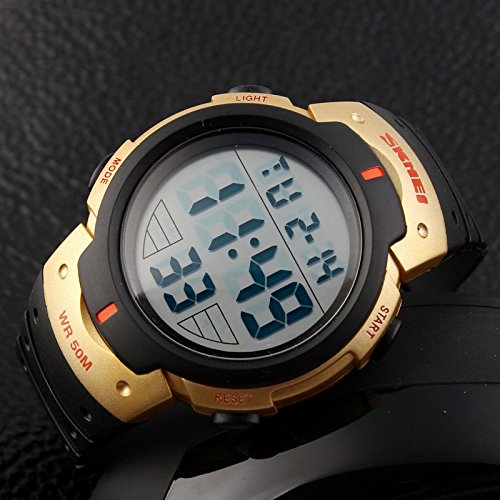 Foto 6 pulgar | Venta Internacional - Reloj Led Skmei Carlien Para Hombre, Deportes Al Aire Libre, Dorado