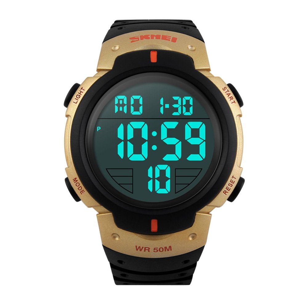 Foto 7 pulgar | Venta Internacional - Reloj Led Skmei Carlien Para Hombre, Deportes Al Aire Libre, Dorado