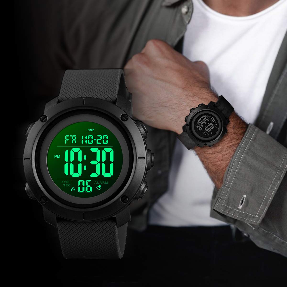 Foto 6 | Venta Internacional - Reloj Deportivo Digital L Lavaredo Para Hombre, Resistente Al Agua Hasta 5 Atm
