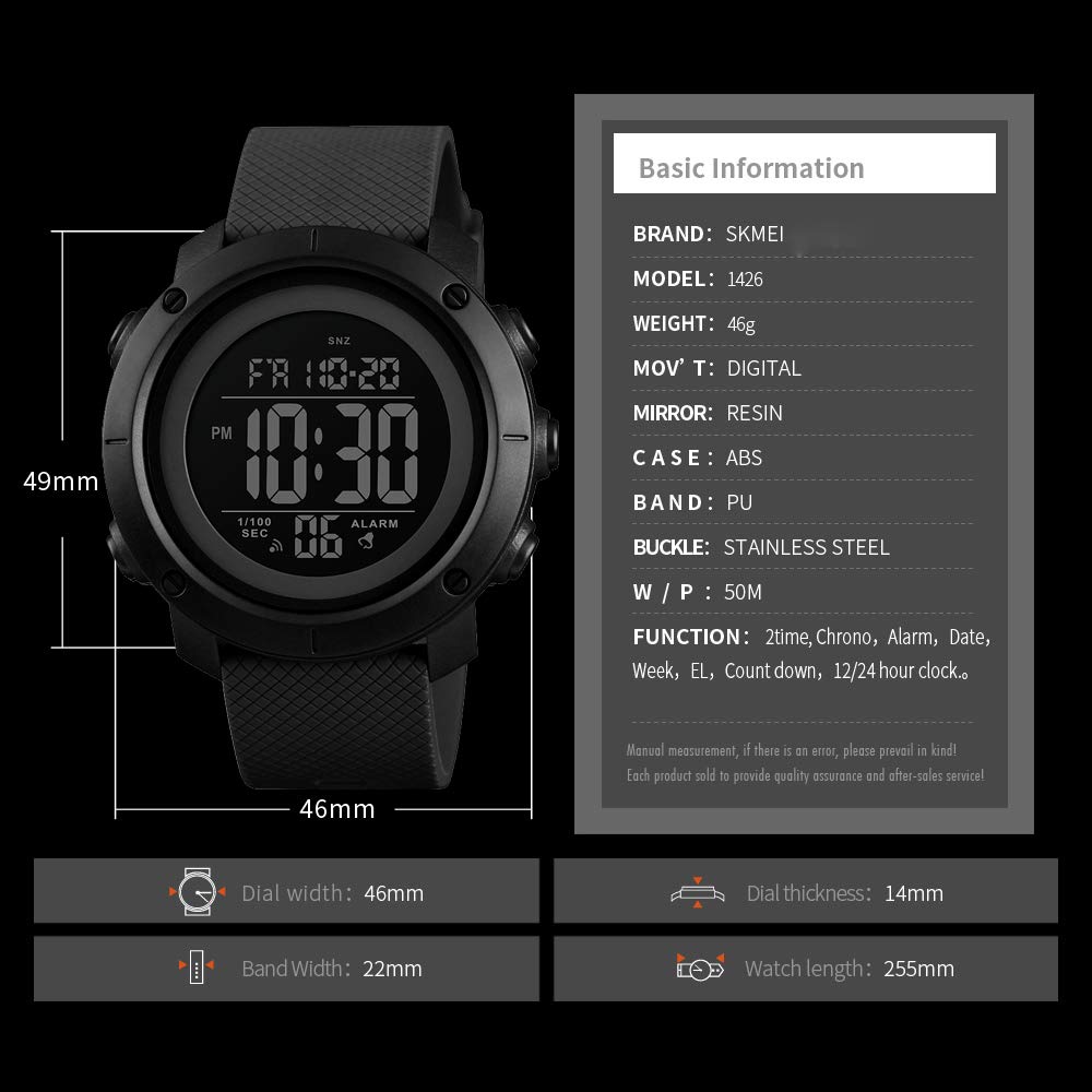 Foto 7 | Venta Internacional - Reloj Deportivo Digital L Lavaredo Para Hombre, Resistente Al Agua Hasta 5 Atm