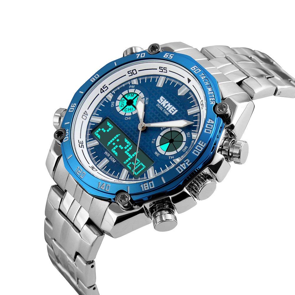Foto 3 pulgar | Venta Internacional - Reloj Analógico De Cuarzo Skmei 1204 Para Hombre, Acero Inoxidable, 30 M