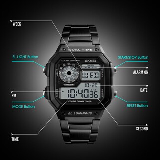 Foto 8 | Venta Internacional - Reloj Gosasa 2018 A La Moda Para Hombre, Deportivo, Resistente Al Agua, 50 M