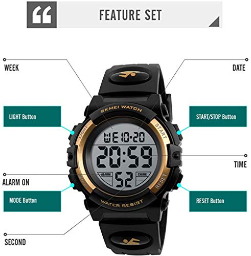 Foto 6 pulgar | Venta Internacional - Reloj Carlien Con Cronógrafo Digital Led, 50 M, Resistente Al Agua